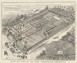 Vista aérea de la Exposición Internacional de Leeds